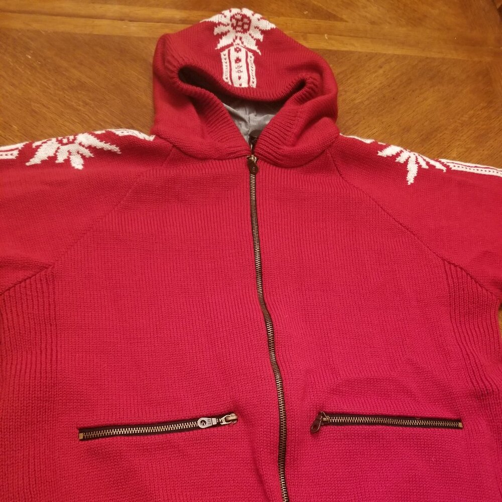 EUC - Womans heavy wool lined zip up sweater
